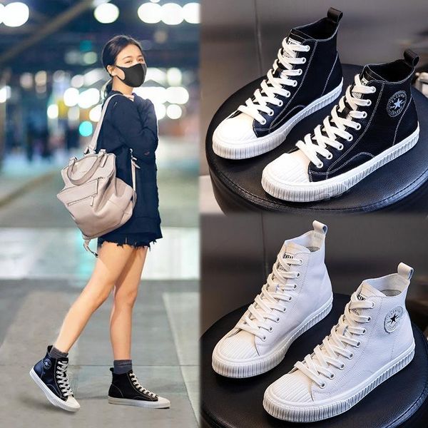 

boots leather women's spring 2021 season british leisure shoes, Black
