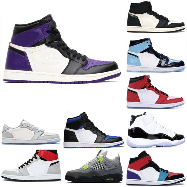 

1 1s jumpman men basketball shoes designer sneakers running shoe sports torch hare game royal pine green court with box 4y87pbwqd