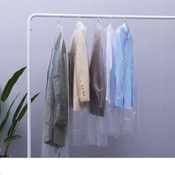 

clothing & wardrobe storage 20 pcs/lot multiple size hanging clothes bag dry cleaner dust cover adult/child transparent plastic