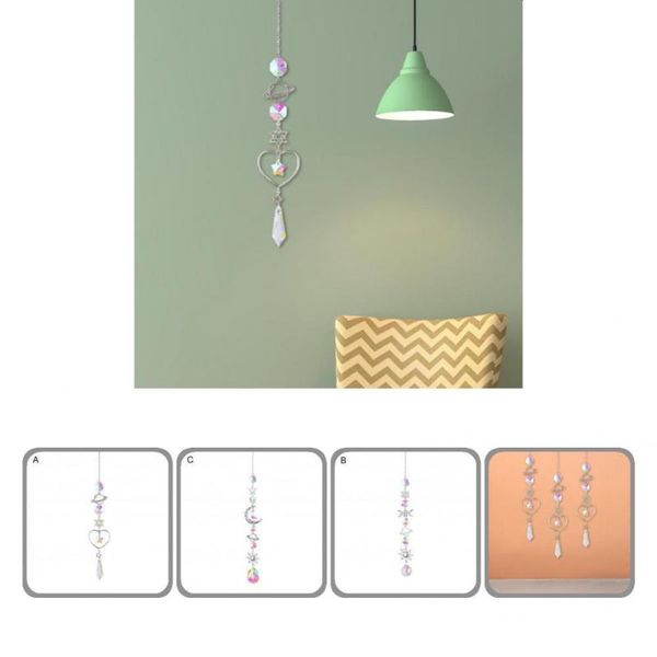

novelty items colorful ring ball window prism pendant faux crystal suncatcher ornament eye-catching for office