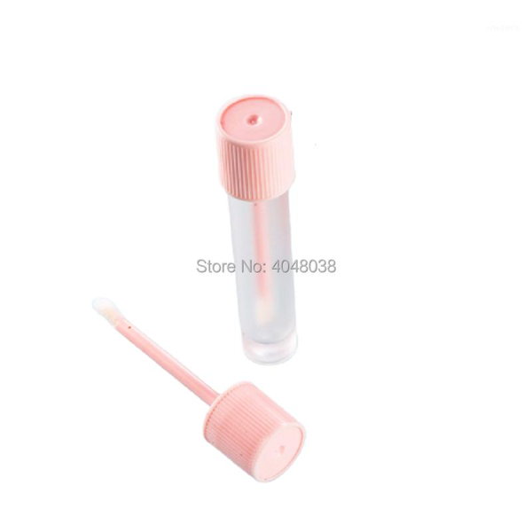 

storage bottles & jars 3.8g empty lipgloss containers tubes round pink frosted wand diy cosmetic lip gloss packaging 10pcs 30pcs 50pcs