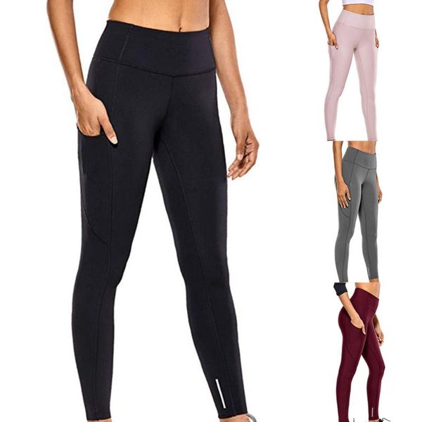 

yoga outfit 2021 fitness female full length leggings 4 colors running pants comfortable and formfitting