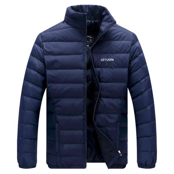 

2021 mens winter warm 80% white duck down light et casual outerwear snow stand collar brand male feather coat parkas cloth, Black;white