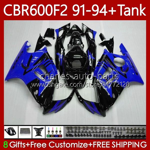 Fairings de OEM para Honda CBR 600 CBR600 F2 Black Blue FS CC 600FS 600F2 1991-1994 63No.295 Bodys CBR600FS 600-F2 1991 1992 1993 1994 CBR600F2 600cc 91 92 94 94