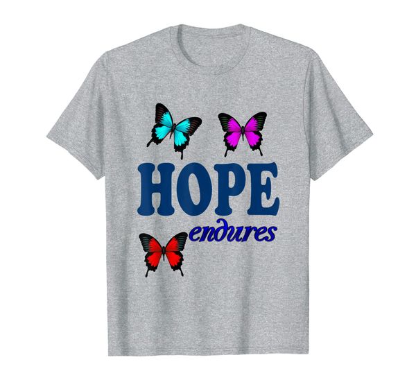 

hope endures t-shirt, inspirational, butterflies, mbassp t-shirt, White;black