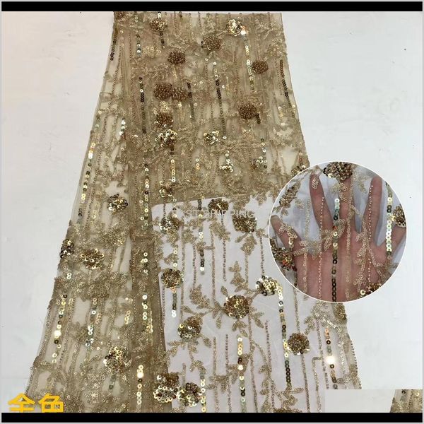 

clothing apparel nigerian sequinsbeads french embroidered tulle lace fabric for wedding drop delivery 2021 rjzqu, Black;white