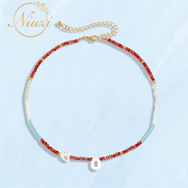 

chains 2021 cute vintage pearl stainless steel beads necklaces for women trendy aesthetic heart pendants female neck jewelry, Silver