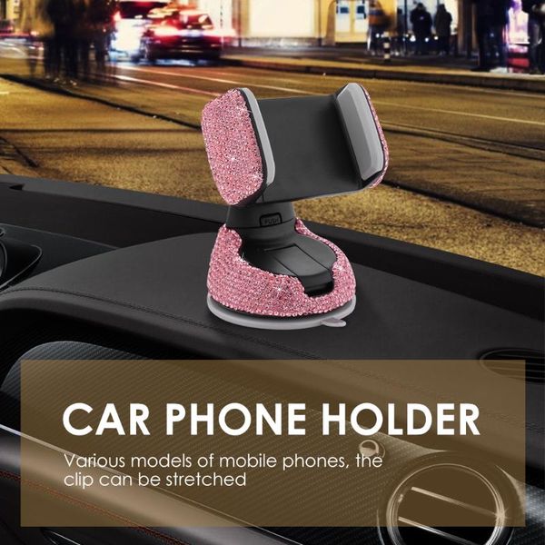

rhinestone car phone holder suctionÂ cup air vent clip 2 in 1 stand mount for outdoor mobile decoration cell mounts & holders