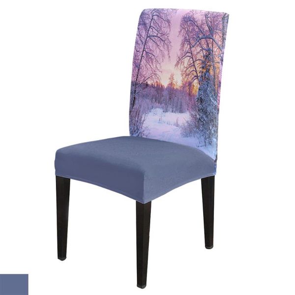 

chair covers dining room cover woods forest birch trees snow sunset table chairs for kitchen tablecloth home decor