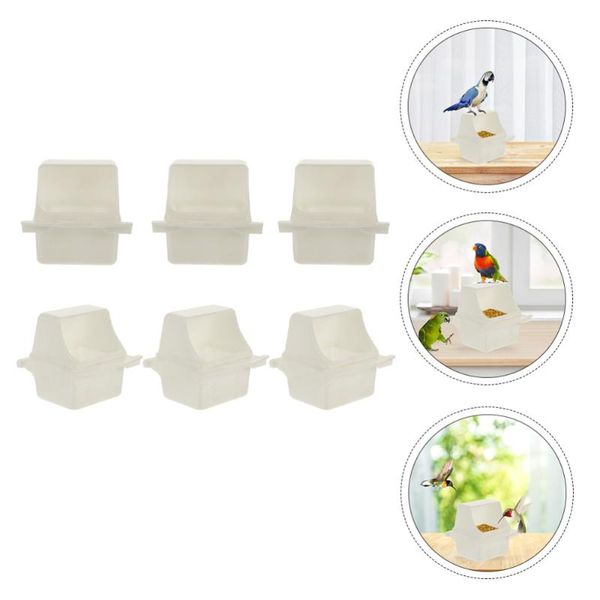 

other bird supplies 6pcs cage hanging cups cockatiels feeder coop food dispenser