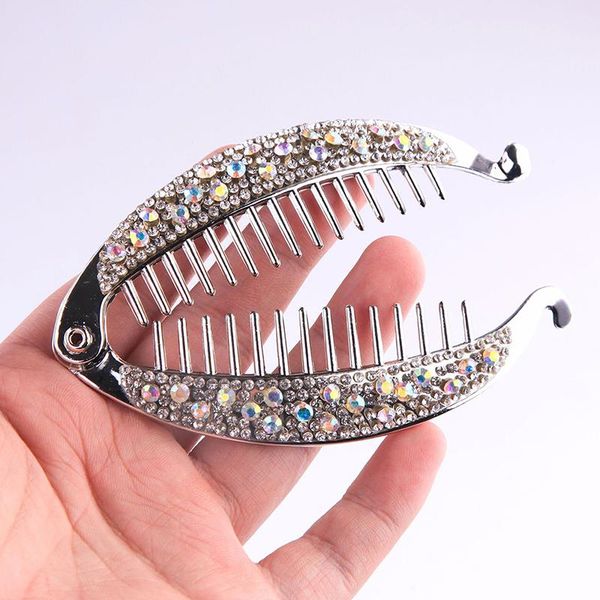 

hair clips & barrettes 1pcs crystal rhinestone fish shape claw jewelry hairpins accessories for women fashion, Golden;silver