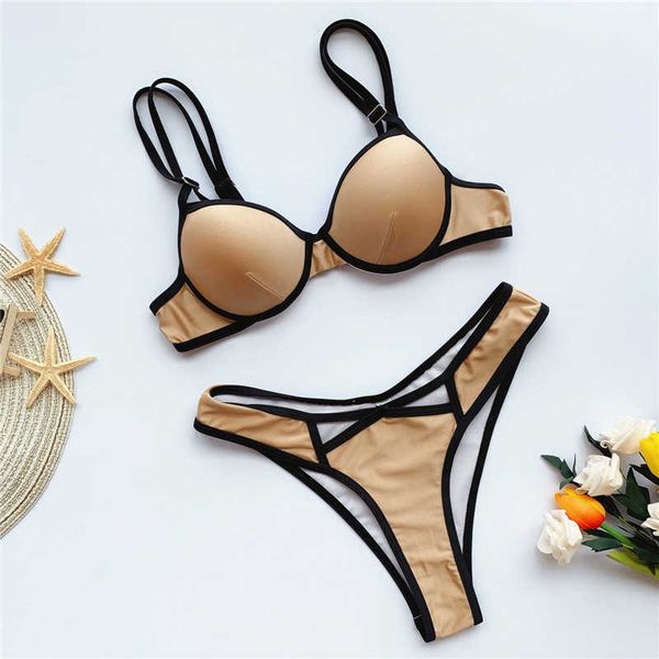 

underwired push up gold red bikini set beach 2021 female swim bathing suit swimwear women swimsuit maillot de bain biquiniing