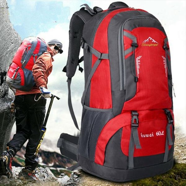 

60l outdoor travel hiking camping backpack waterproof rucksack trekking bag pack