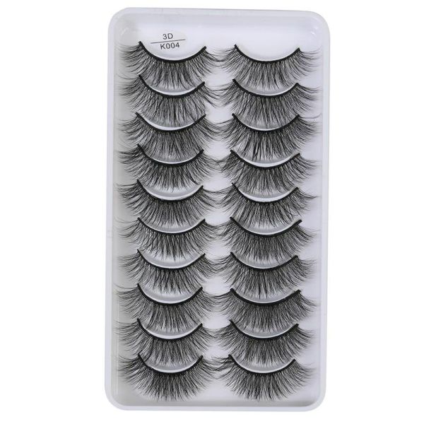 

false eyelashes 10 pairs fake 100% mink lashes natural dramatic volume extension