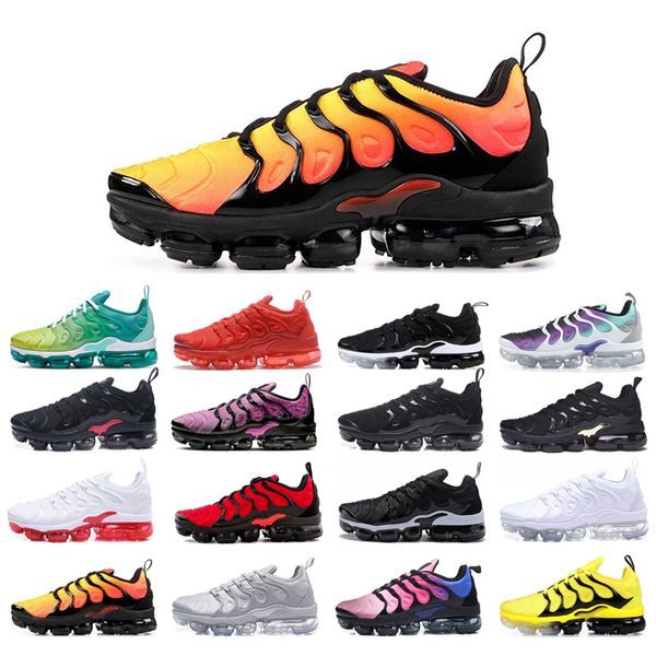 

tn plus running shoes man woman red black red shark tooth aurora green blue fury cool grey hyper violet bumblebee size 36-45 fashion
