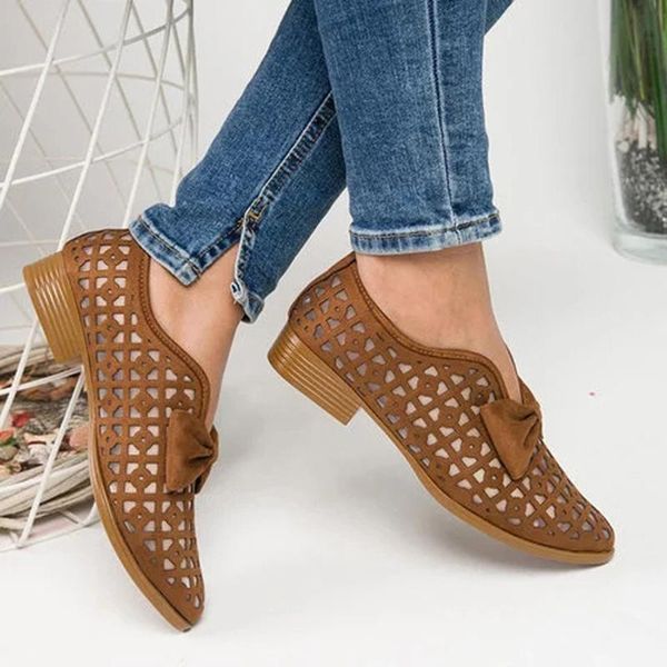 

vintage sandals women 2021 bowknot roman shoes summer ladies hollow large size square heel casual sandalias mujer, Black