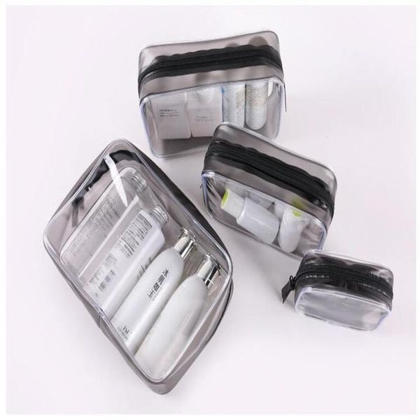 

storage bags travel transparent cosmetic bag pvc women zipper clear makeup beauty case make up organizer bath toiletry wash