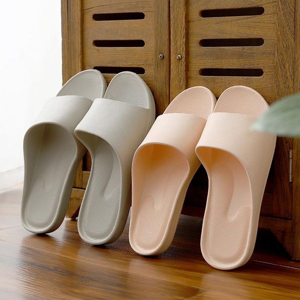 

slippers non-slip household ladies summer indoor home deodorant plastic bathroom bath sandals and men, Black