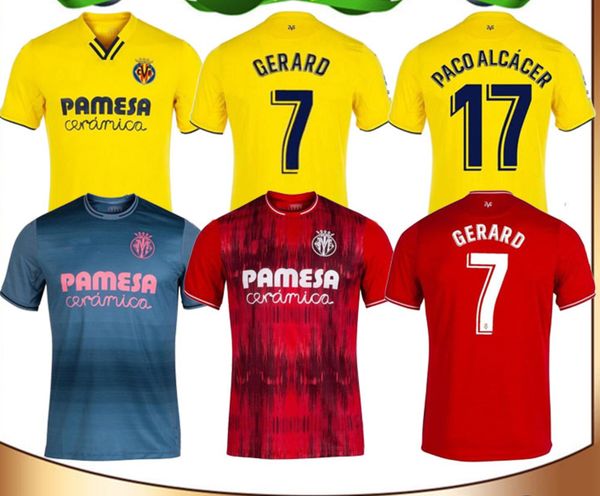 

2021 villarreal cf s.cazorla soccer jerseys 21/22 home geraro bacca chukwueze maillots de foot shirt paco alcÃ¡cer moi parejo a.pedraza, Gray