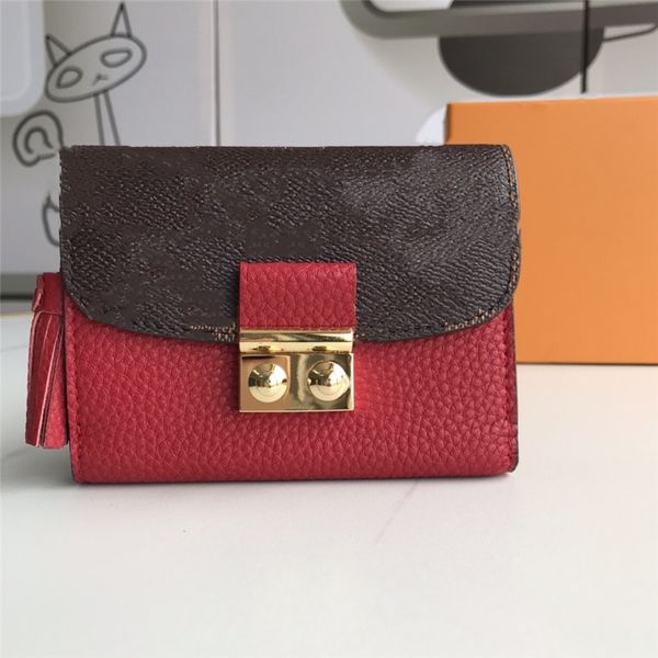 

luxurys designers bags women wallet long purse for woman leather wallets brand holders with box, Brown;gray