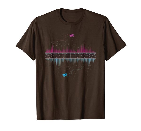 

outrun synthwave soundwave vaporwave aesthetic t shirt, White;black