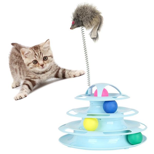 

update 4 layers of pet toys, cat, crazy ball disk, interactive entertainment board, , trilaminar turntable cats toy cat toys