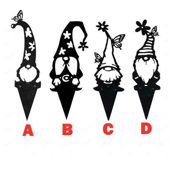 

steel branch gnomes decoration cute hollowed out garden statue silhouette for home decor silver #t2g decorations