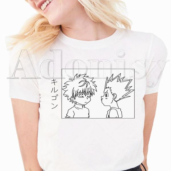 

women's t-shirt killua fashion summer t shirt women tshirt graphic tee cute female 90s girls, White