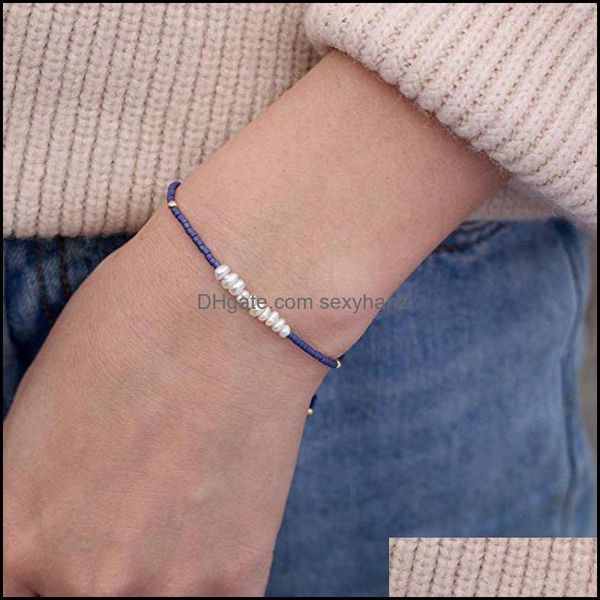 

charm bracelets natural pearl bracelet bangle women crystal shell delicabeads wholesale freshwater vintage miyuki jewelry psera drop deliver, Golden;silver