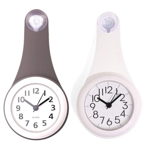 

waterproof anti-fog suction cup wall clock fashion bathroom clocks