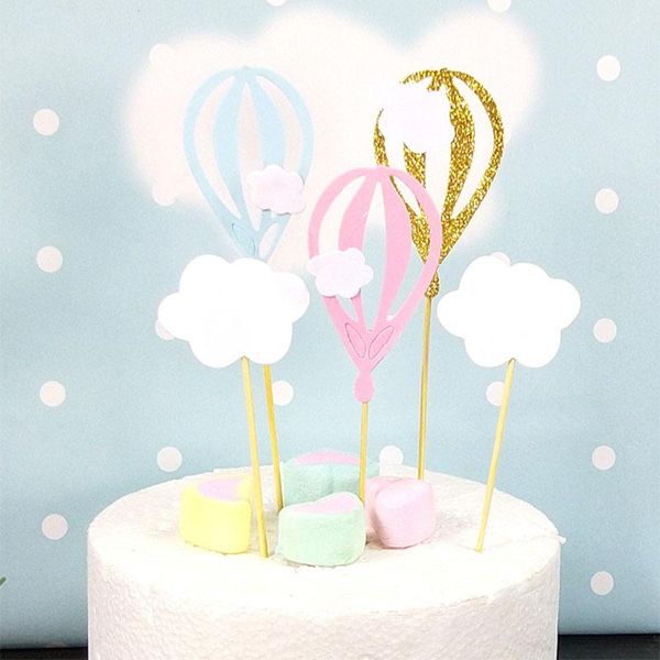 

other event & party supplies aq 3pcs/lot cake er baby birthday glitter cute air balloon cupcake ers fop kids anniversary baking deco
