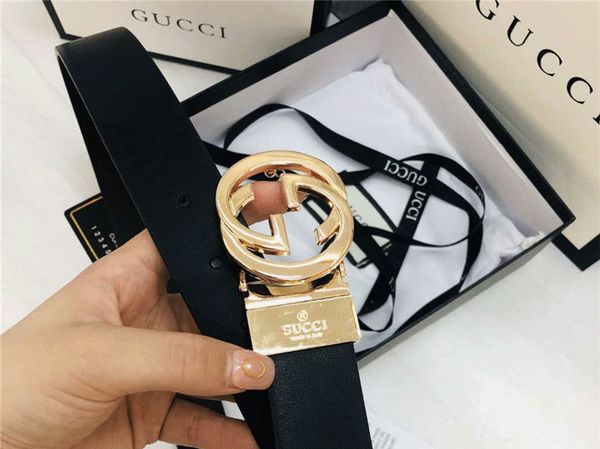 

brand belts men womens designer belt fashion mens sliver black golden business genuine leather big gold buckle women casual ceinture, Black;brown