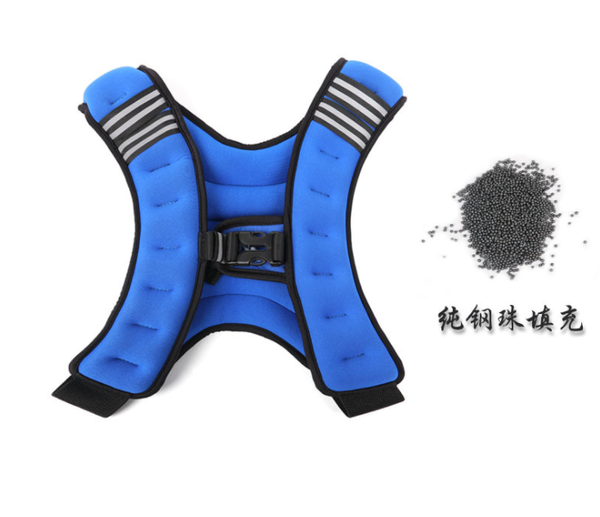 

running jerseys weight vest invisible steel ball sand clothing fitness sports equipment, Black;blue