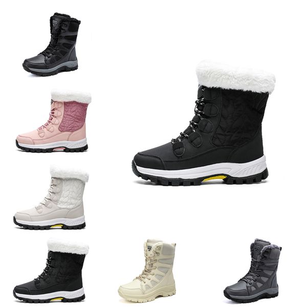 Damen-Schneestiefel, modischer Winterstiefel, klassischer Mini-Knöchel, kurz, Damen-Mädchen-Damen-Schuhe, dreifach, schwarz, kastanienbraun, marineblau, für den Außenbereich und den Innenbereich