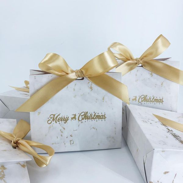 

christmas decorations happiness merry bag party mini favor boxes marble xmas treat candy paper gift packing bags supply decoration
