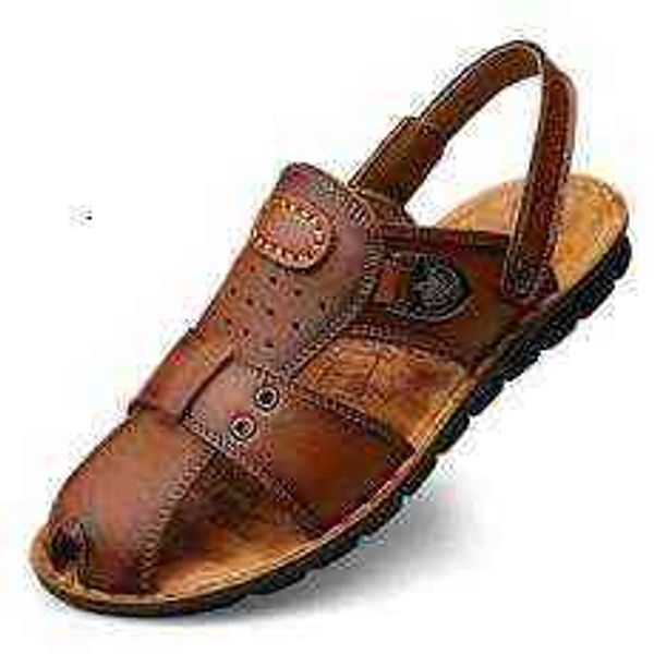 

tangzuo shoes 851 sandals, , 38-44 standard leather shoes, first layer leather, black, yellow brown