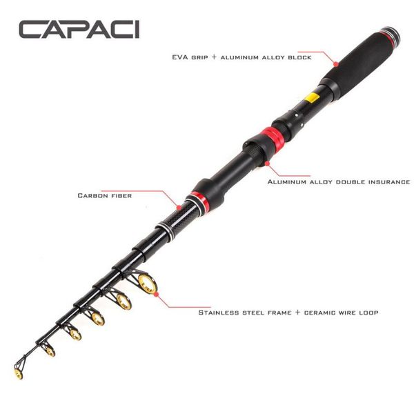 

boat fishing rods capaci spinning pole rc1.8m 2.1m 2.4m 2.7m 3.0m feeder rod carbon fiber sea pechincha for