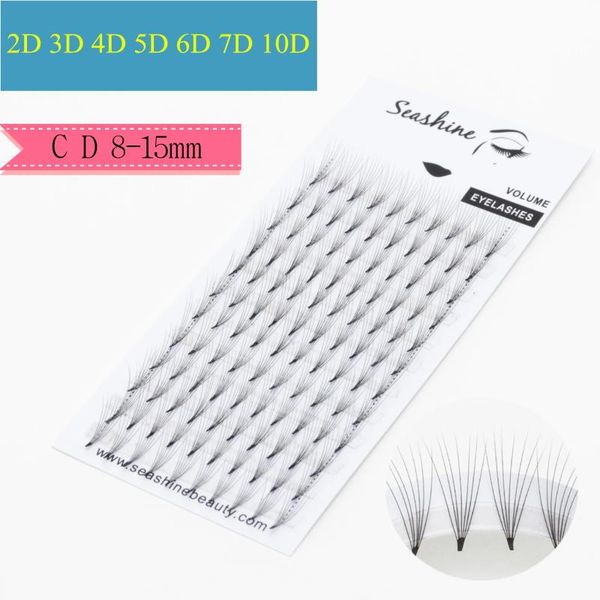 

false eyelashes seashine lashes premade volume wide fans 3d4d5d6d7d10d mix short stem russian professional eyelash extensions faux mink