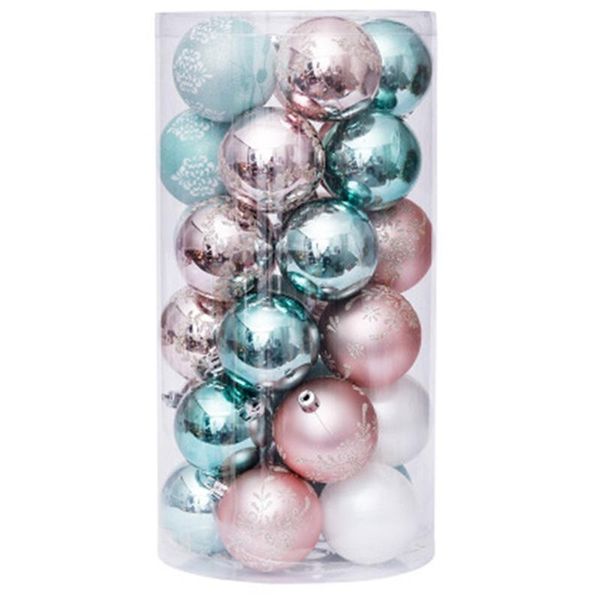 

30pcs christmas balls decorations for home rose gold colored set tree pendant party decoration