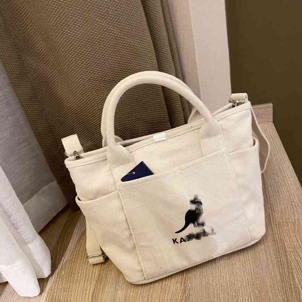 

2021 casual canvas tote bag women's new hand canvas shoulder bag fashion mouse