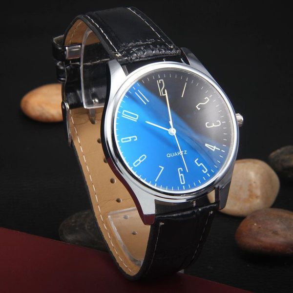 

wristwatches fashion casual men's quartz wristwatch black leather dress watch business reloj hombre relogio masculin gifts, Slivery;brown