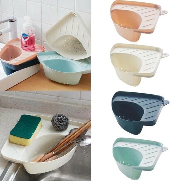 

hanging baskets triangle sink drain basket sucker organizer corner kitchen storage rack drainers