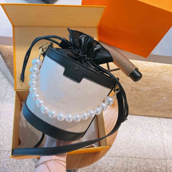 

designer bags21ss women's cross body bag designer classic pearl bucketbag with letter printed shoulder bags wallet handbagluxury bag