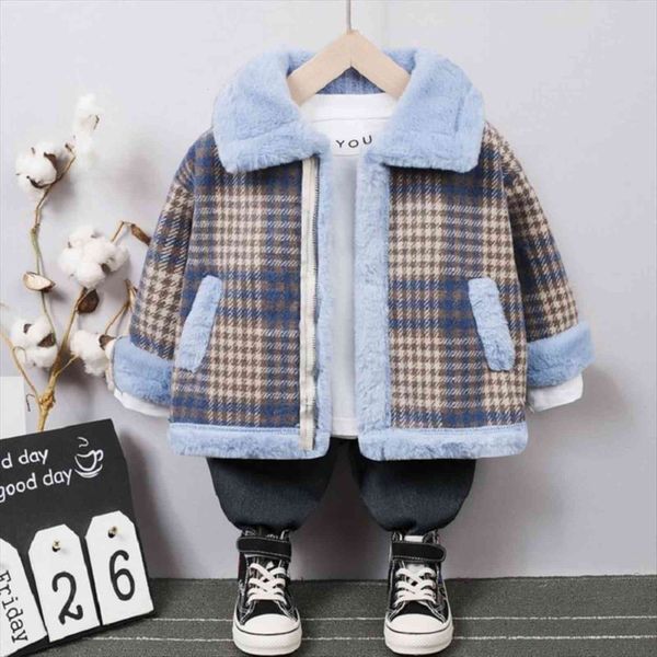 

winter childrens baby clothes jacket, warm clothing, boy jacket plus fleece plush coat 9m 4t, White