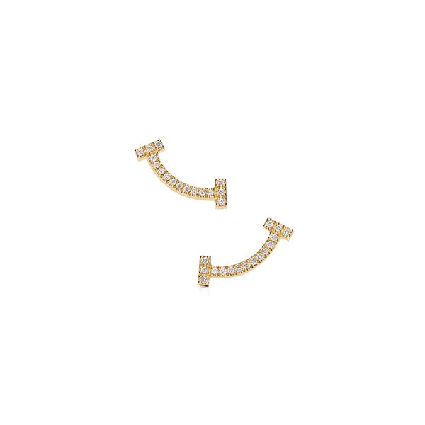 

2021 trending luxury brands zirconia smile men wedding womens stud earrings couple 925 silver, Golden;silver