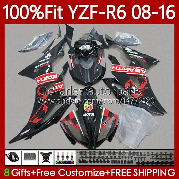 Инъекционные пресс-формы для YAMAHA YZF-R6 YZF R6 R 6 600YZF600 2008-2016 BUDLOWORK 99NO.130 600CC YZFR6 08 2008 2009 2010 2011 2011 2012 YZF-600 13 14 15 16 OEM FACKING SCORPION