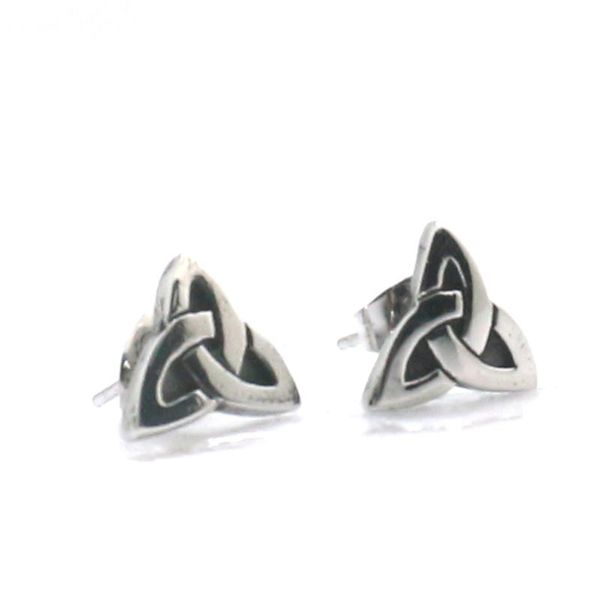 

316l stainless steel vikings style stud earrings est, Golden;silver