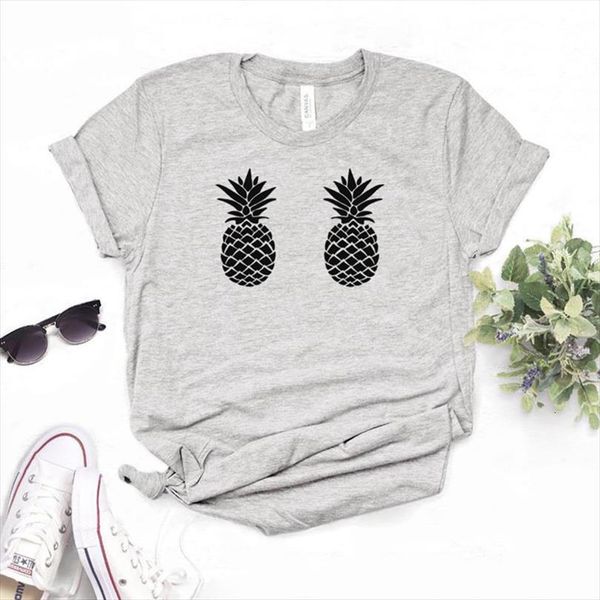

pineapple titties boobs and men t shirts women cotton casual funny lady yong girl tee 6 color ship s 965, White;black
