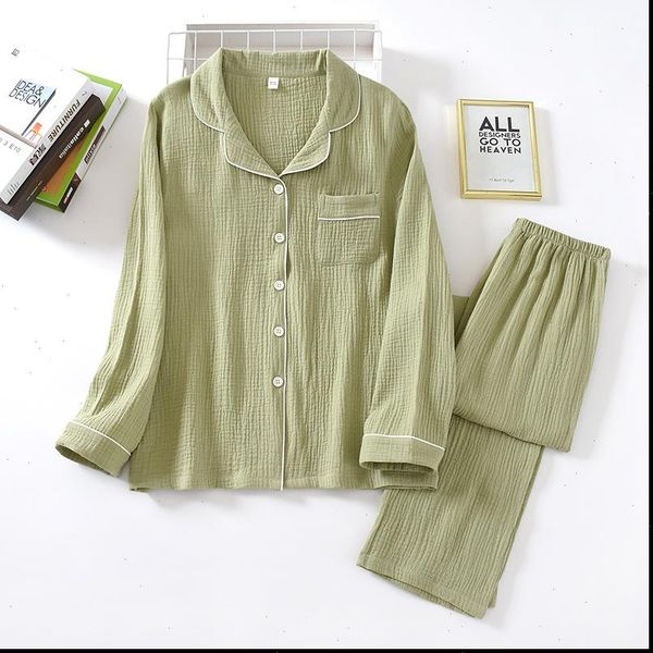 

spring and autumn pure crepe womens sleepwears cloth couple soft breathable men long sleeve simple home service women two piece, Black;red