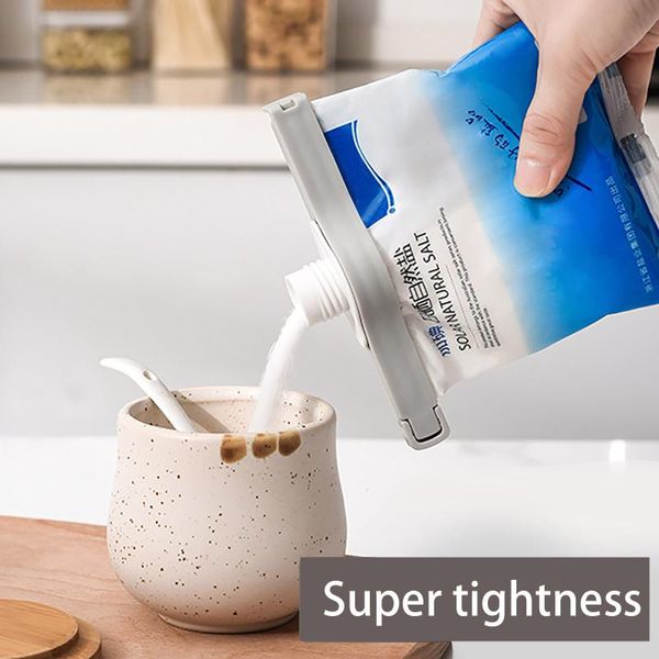 

bag clips food sealing clip kitchen tool plastic discharge spout moisture-proof seal port